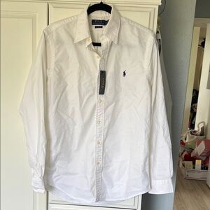 NWT Polo by Ralph Lauren Classic White Button-Down Shirt